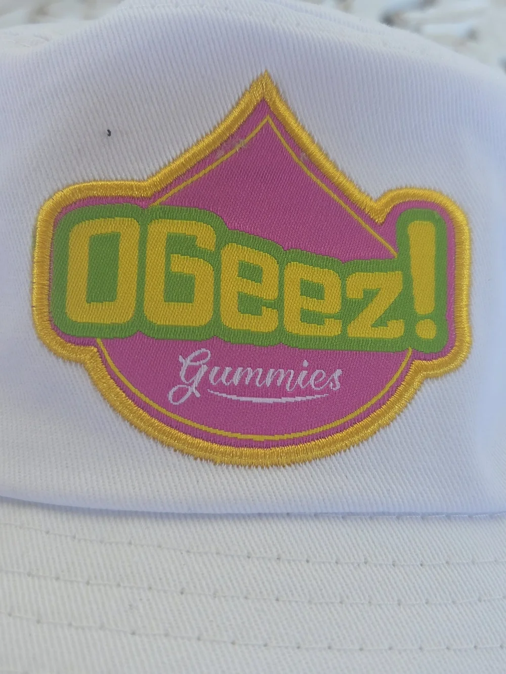 OGeez! Gummies White Bucket Hat | Unisex Cotton Cannabis Brand | New